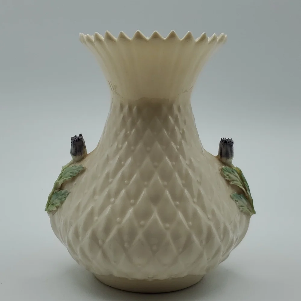 Belleek Ireland Thistle Vase / Belleek Ireland Beautiful Vintage Vase - Picture 6 of 6